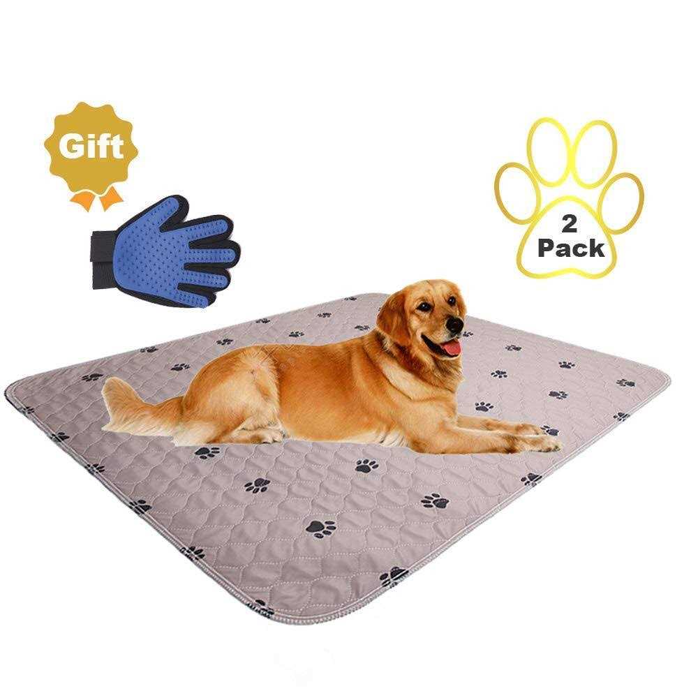 Washable Dog Pee Pads with Puppy Grooming Gloves I872
