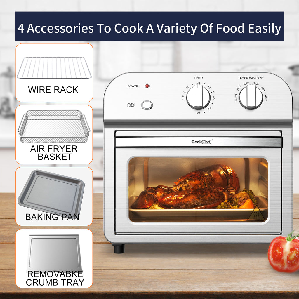 11Qt 1500W Stainless Steel Air Fryer Oven B93437