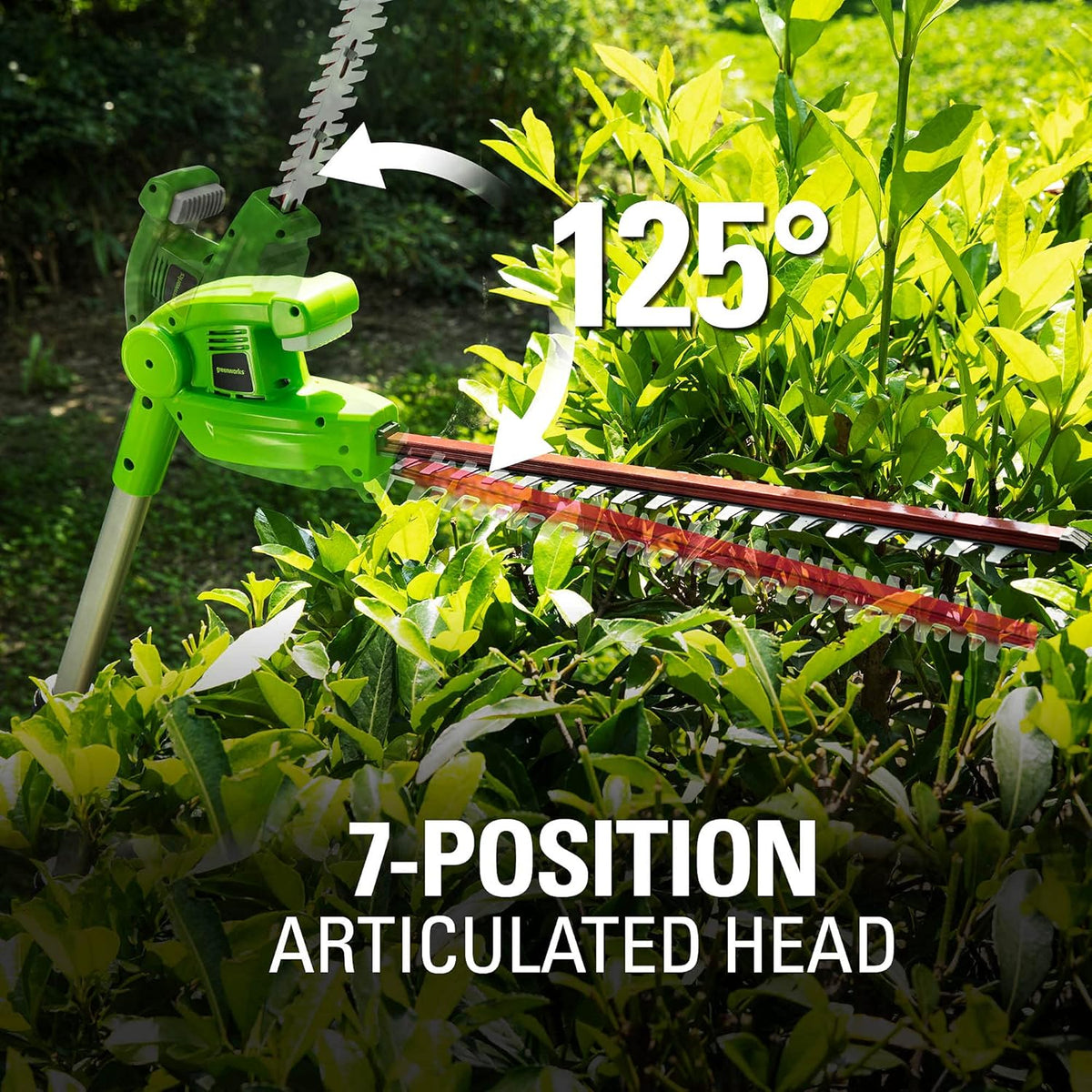 40V 20" Cordless Pole Hedge Trimmer with 2.0Ah Battery and Charger T5555