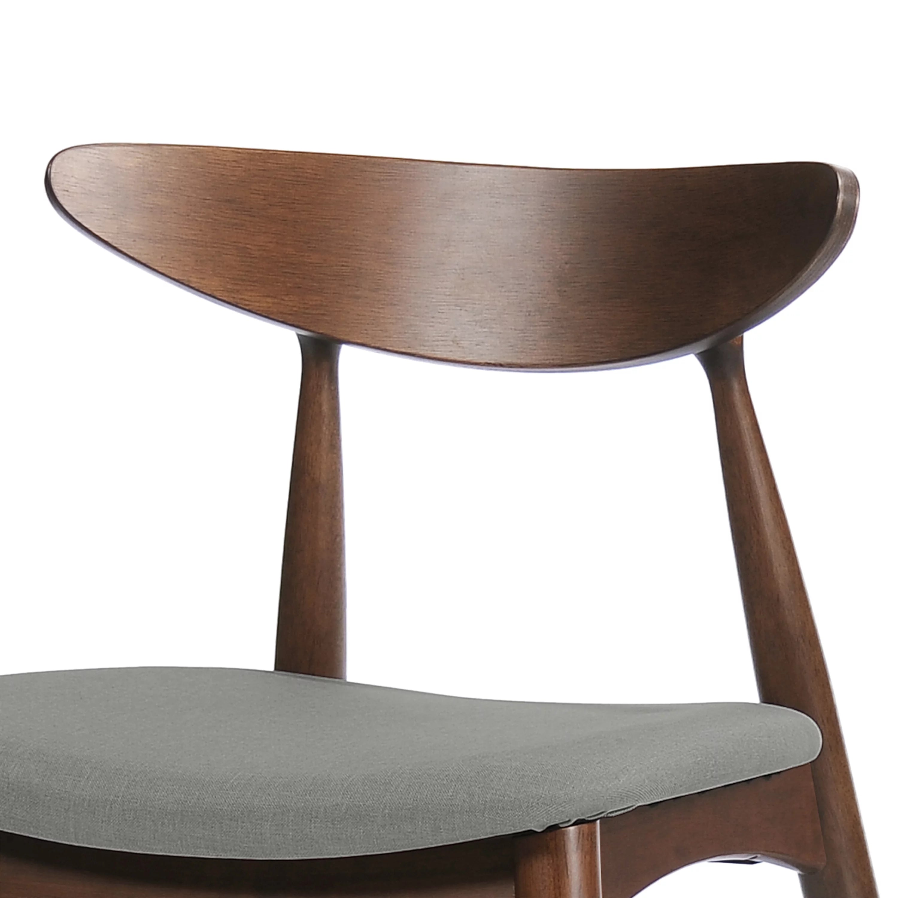 Light Grey Fabric Dining Chairs, Set of 2 P584399
