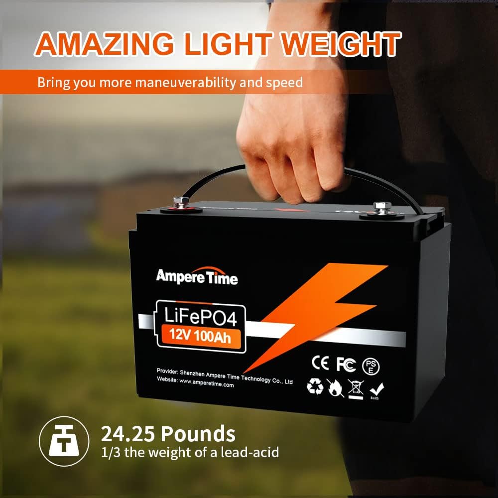 12V 100Ah LiFePO4 Battery with 14.6V 10A Charger K71770