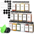 24Pcs 4oz Glass Spice Jars with Metal Lids F2641