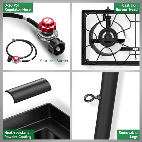 3 Burner Propane Gas Stove with Removable Legs F30325