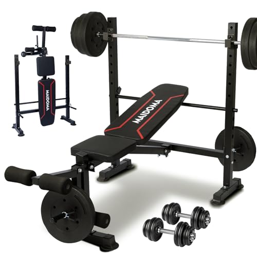 8 in 1 Olympic Weight Bench Set with Barbell Rack C3335