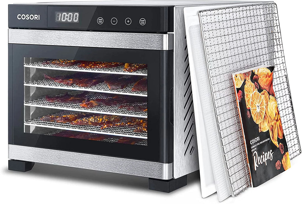 6 Stainless Steel Trays Food Dehydrator with Digital Timer and Temperature Control C201262