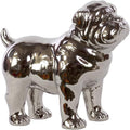 Ceramic Standing American Bulldog Chrome Silver W656