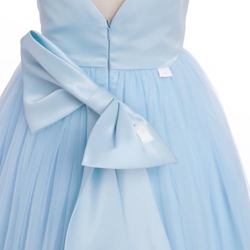 Embroidery Flower Girl Lace Dress Long Gown Tulle Dresses Y47873