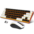 60% Wireless Gaming Keyboard and Mouse Combo, LED Backlit Rechargeable 2000mAh Battery, Small Membrane Keyboard C38306