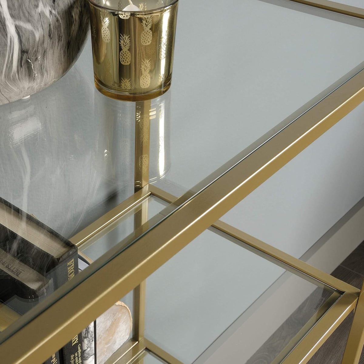 Satin Gold Bookcase K753918