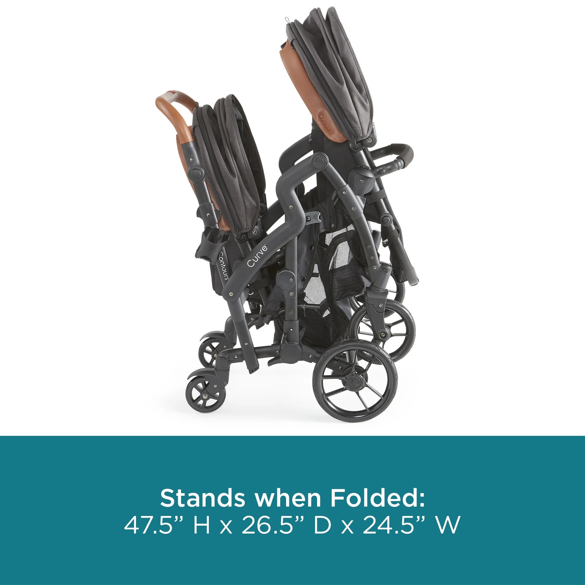 Black Herringbone Double Tandem Stroller I725714