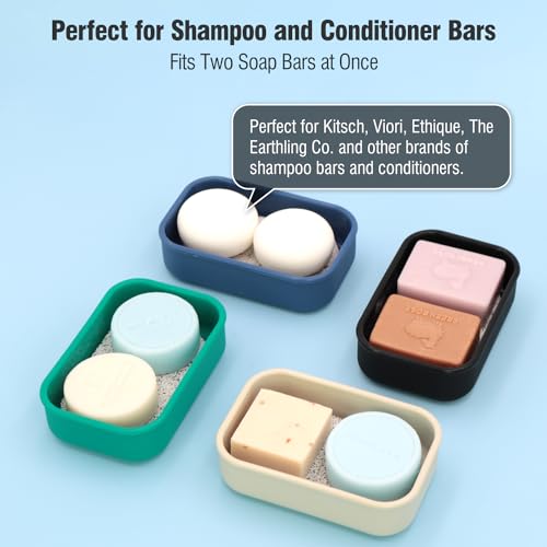Off-White Silicone Travel Soap Case with Draining Layer F5828