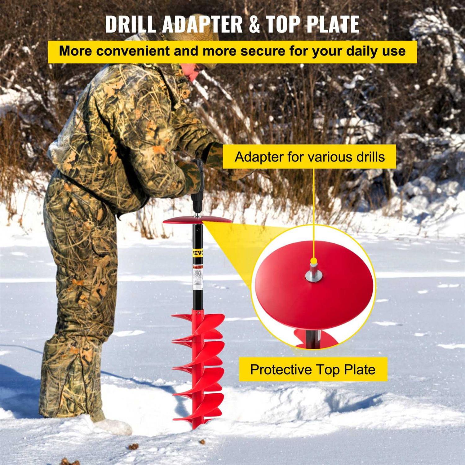 Red Nylon Ice Auger Bit 8”x39” V643485