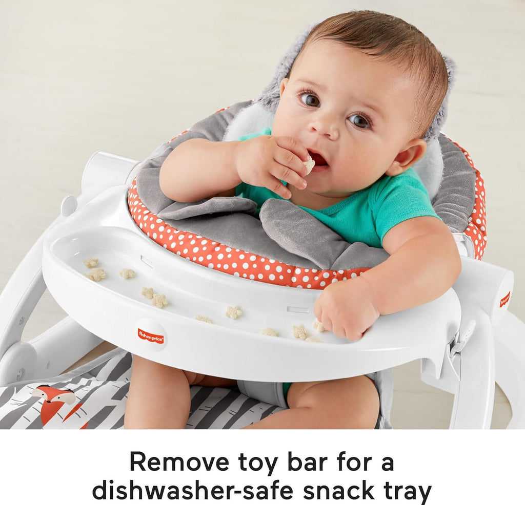 Portable Baby Floor Seat with Snack Tray and Toy Bar U22716