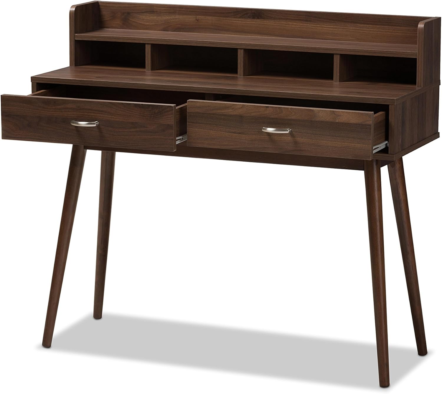 Walnut Brown 2-Drawer Desk L498