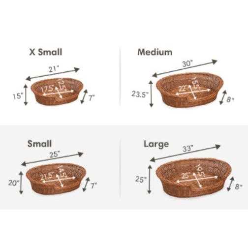 Wicker Dog Bed Basket S42790