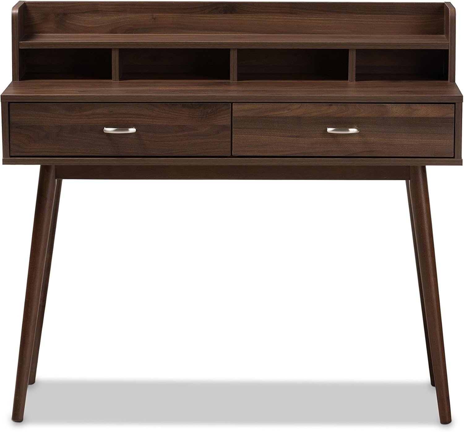 Walnut Brown 2-Drawer Desk L498