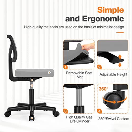 Black Mesh Desk Chair with Wheels J1112