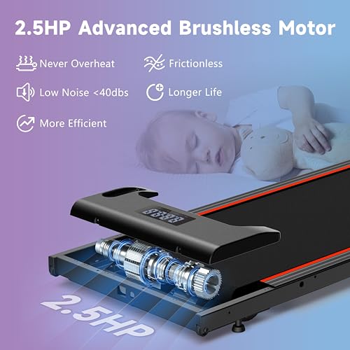 Under Desk Portable Walking Treadmill with Remote Control M63819