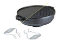 Five-Piece Cast Iron Set with Reversible Grill/Griddle 14 Inch and 6.8 Quart Bottom/Wok E638