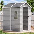 Gray 5x3 FT Waterproof Plastic Storage Shed with Floor A3716