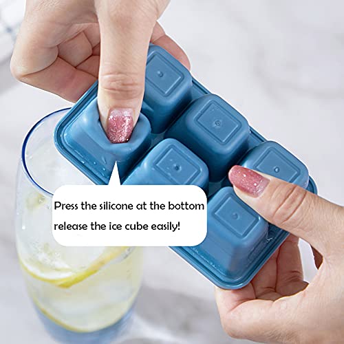 3 Pack Mini Ice Cube Trays with Lid Silicone P1887