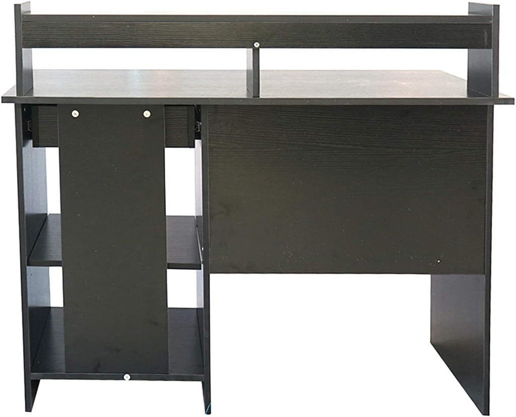 Black Computer Desk with Keyboard Tray and Drawer F900