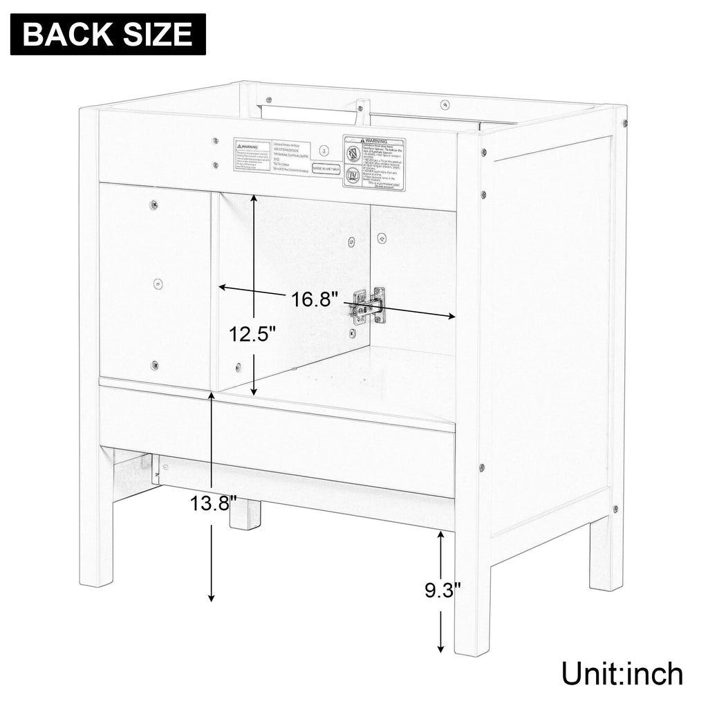 Grey Solid Wood Bathroom Vanity Base D440164
