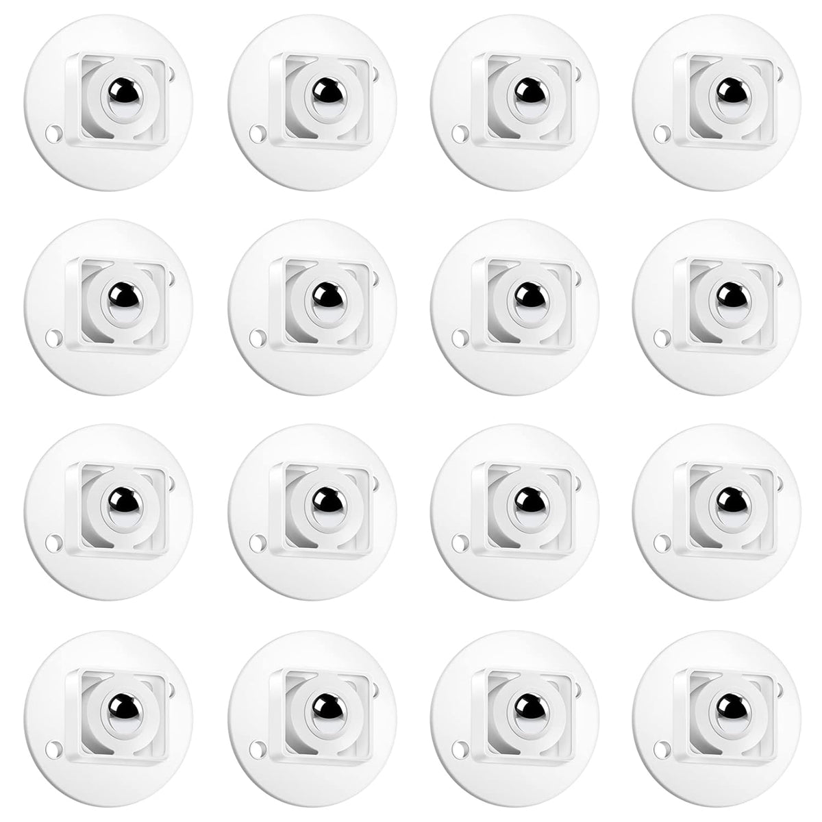 16 Pcs Self Adhesive Stainless Steel Swivel Caster Wheels R7296