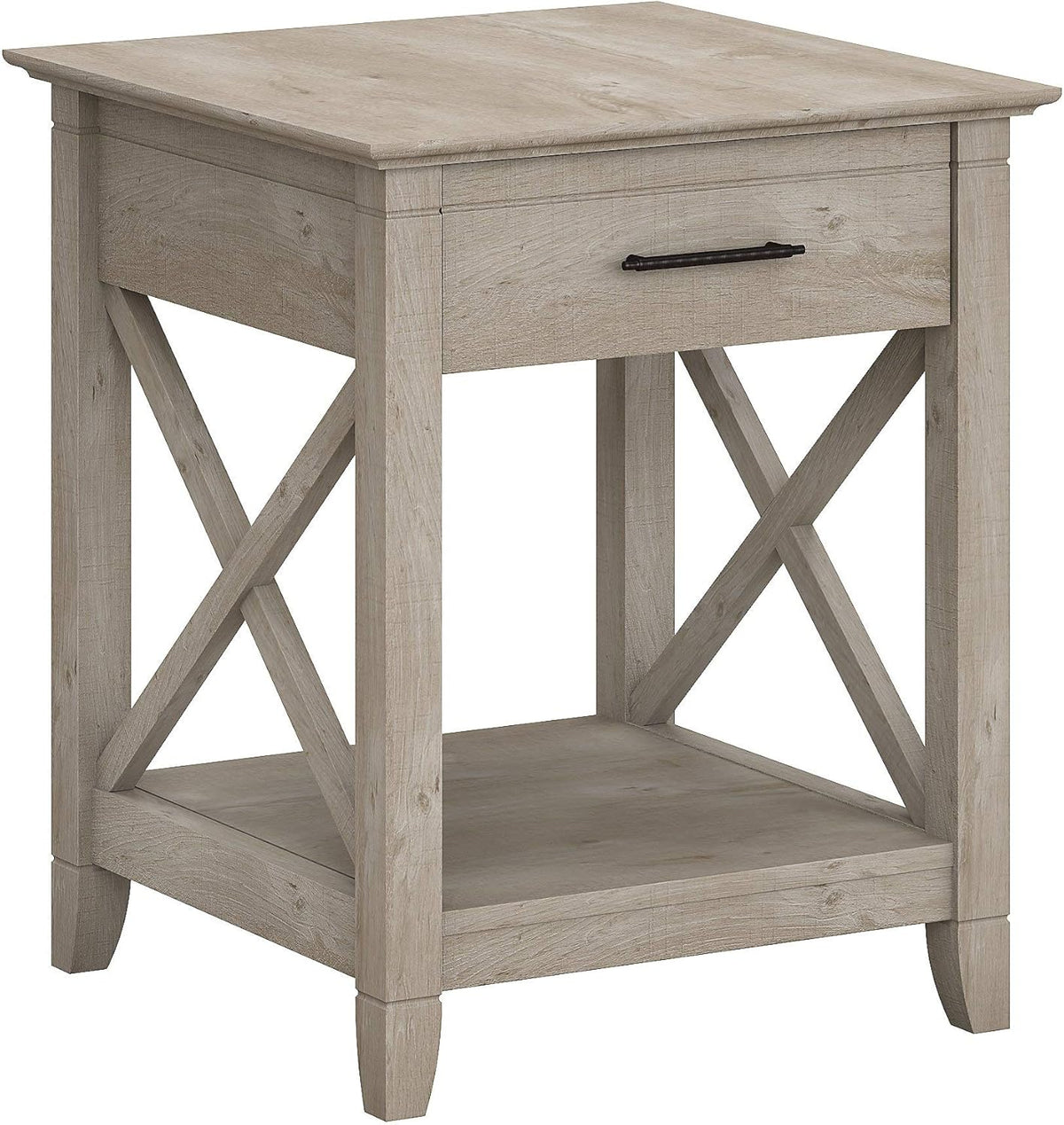 Cape Cod Gray End Table with Storage E8218