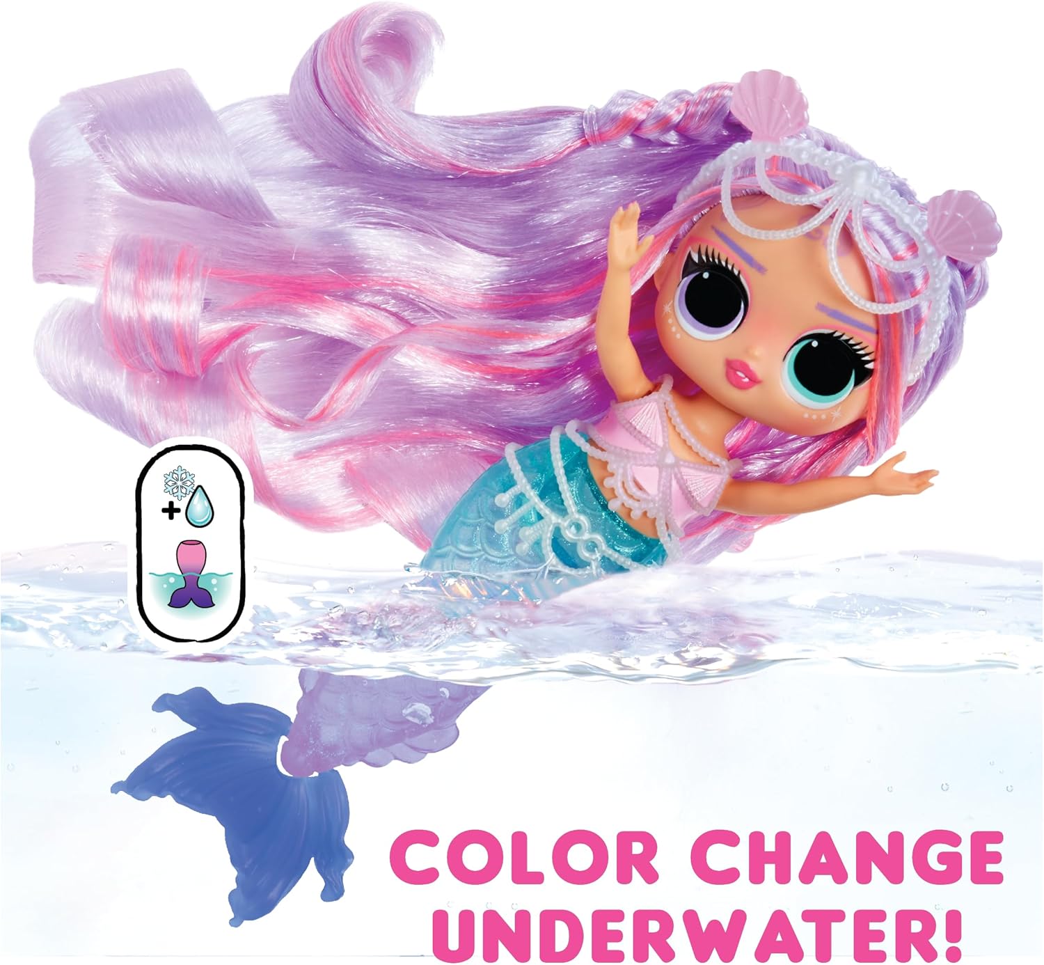Mermaid Lana Marine Fashion Doll with Color Changing Tail N514