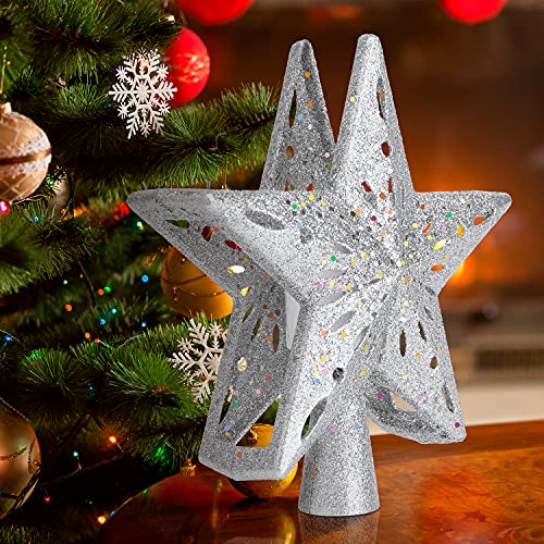 Gold Christmas Tree Topper with LED Projection X564870