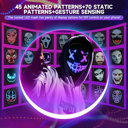 Programmable LED Halloween Mask A397153