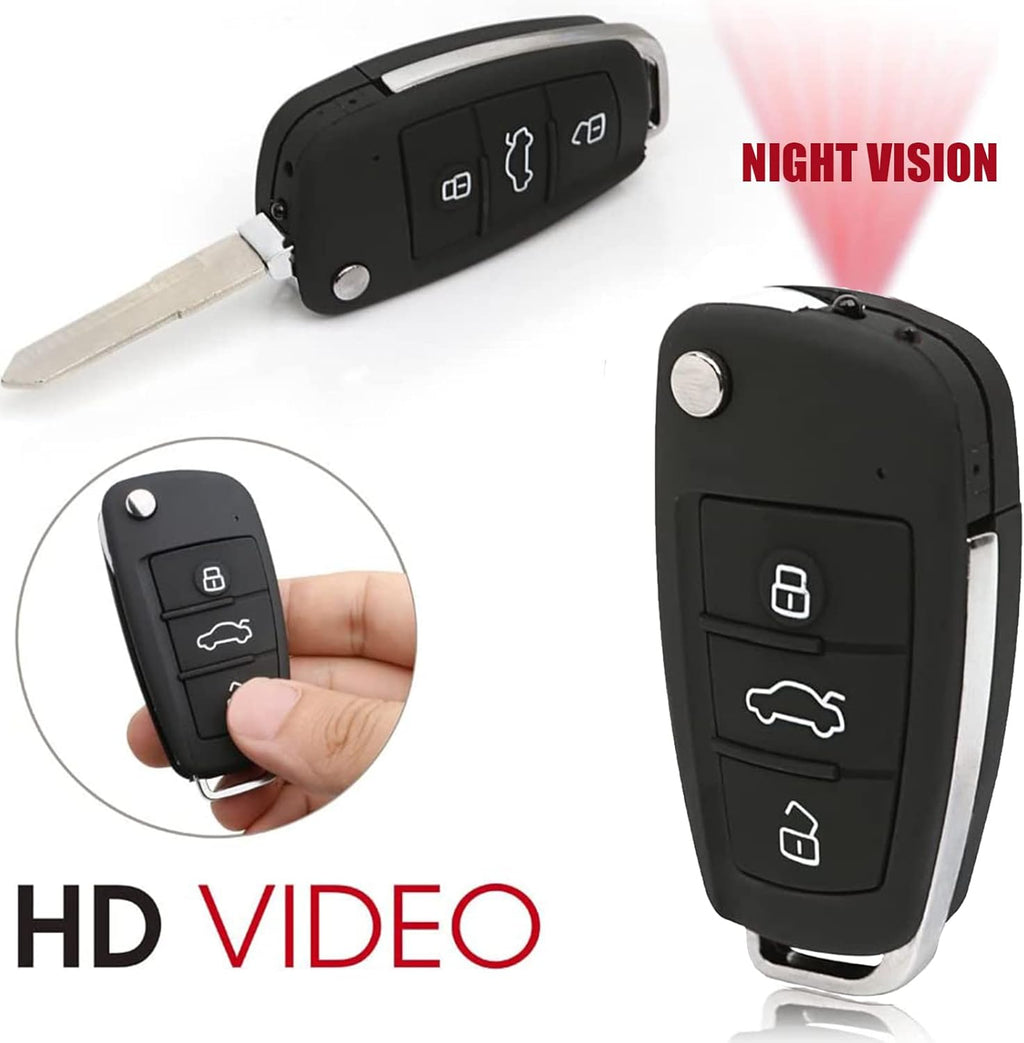 32g Car Key Spy Camera with IR Night Vision Motion Detection HD 1080P Pack of 2 Q774102