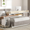 Beige Overbed Desk with Wheels G512