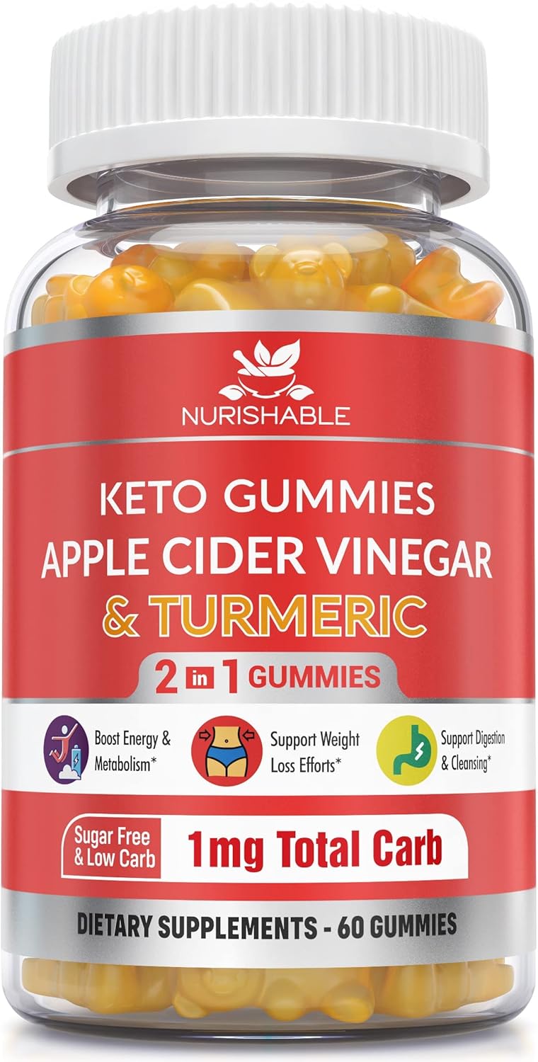 ACV Keto Gummies with Apple Cider Vinegar and Turmeric - 60 Gummies X30597