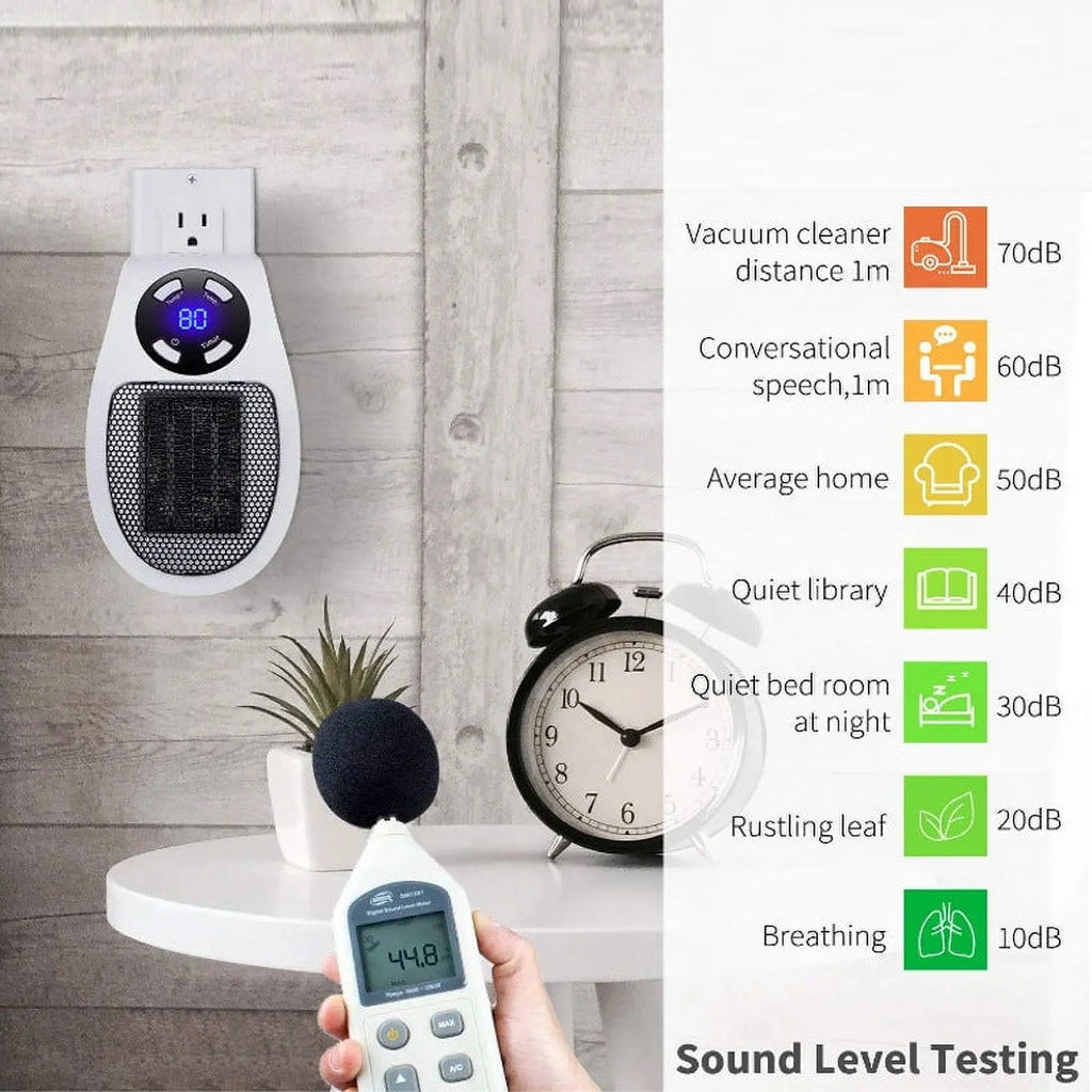 500W Mini Plug-in Wall Heater With Digital Timer T8525