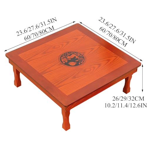 Folding Square Solid Wood Coffee Table (60cm) D74853