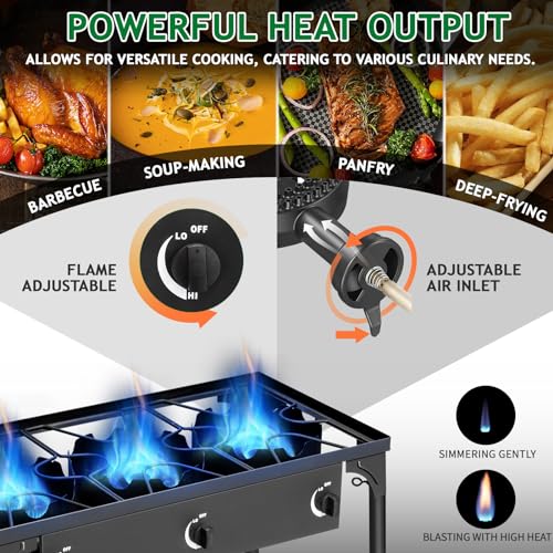 3 Burner Propane Gas Stove with Removable Legs F30325
