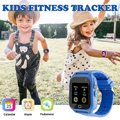 Kids Smart Watch with 26 Puzzle Games HD Touch Screen Camera Music Player Pedometer Alarm Clock Calculator D4677