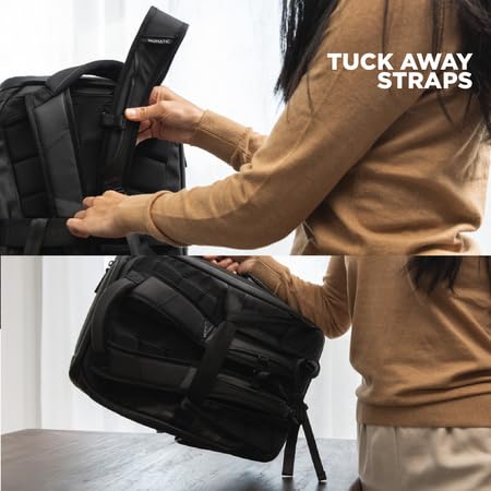 20L Water Resistant Expandable Black Backpack Y363614