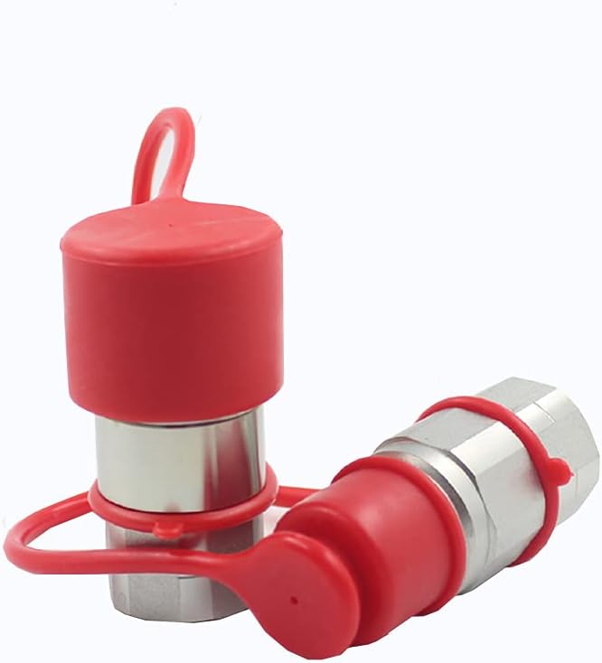 3/4'' SAE-12 UNF1-1/16 Flat Face Hydraulic Quick Connect Coupling, 1/2 Body, Pack of 2 D38425