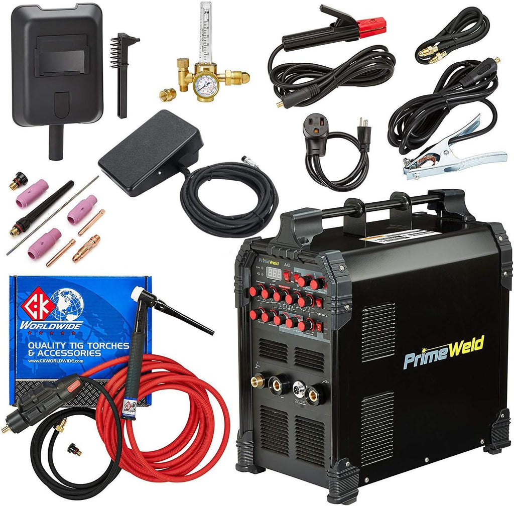 225 Amp AC DC Tig/Stick Welder with Pulse Torch O651