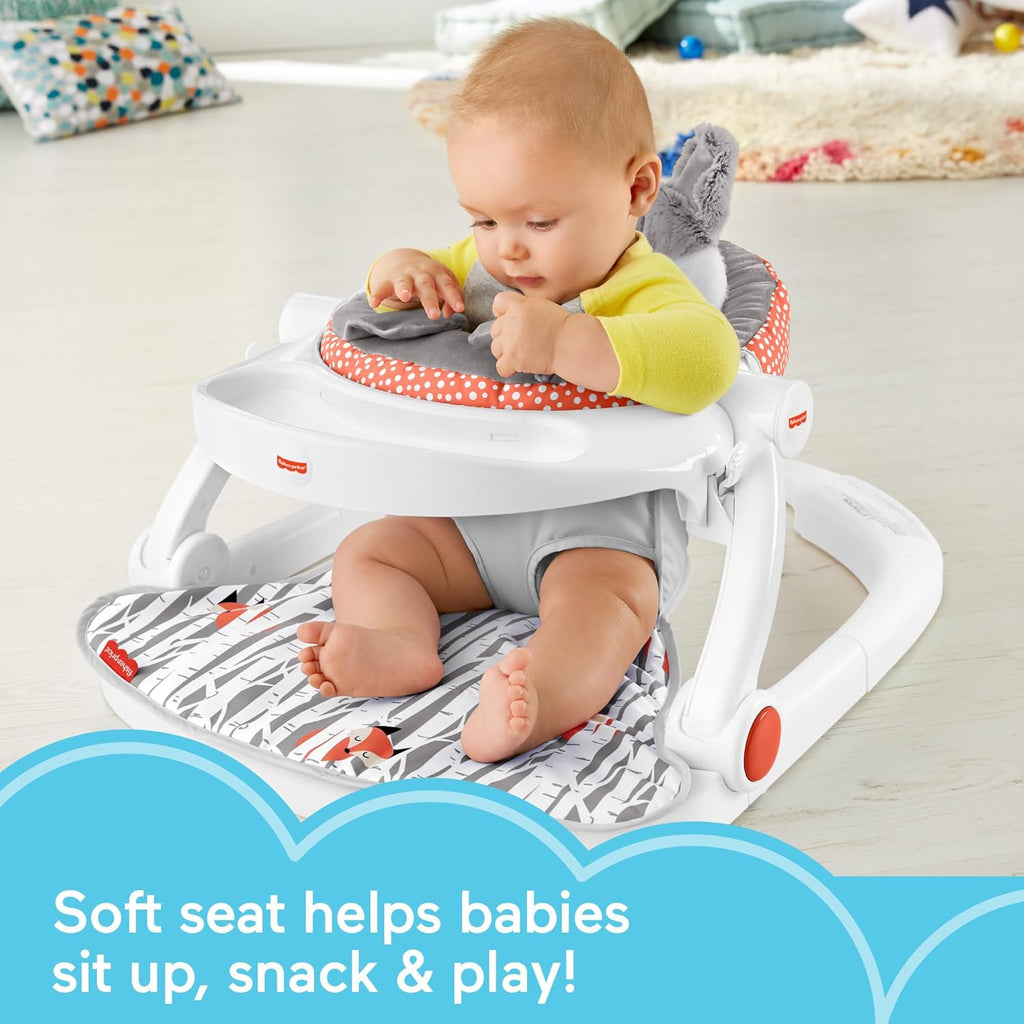 Portable Baby Floor Seat with Snack Tray and Toy Bar U22716
