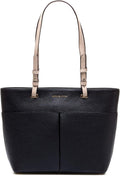 Black Top Zip Pocket Tote Z998