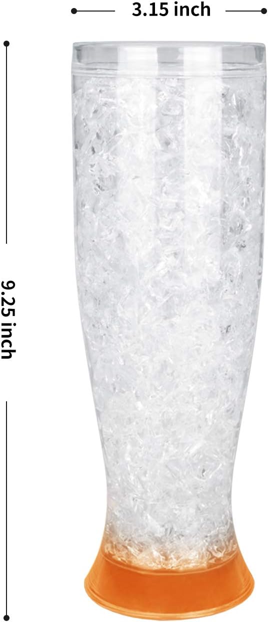 Clear 16oz Set of 4 Double Wall Beer Mugs E120