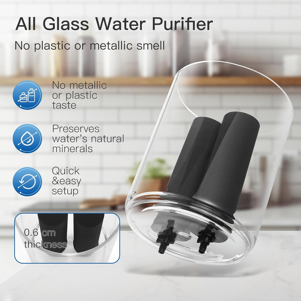 2.25 Gallon Gravity Fed Black Carbon Water Filter with 2 Stand E204581