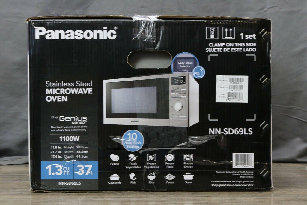 1100W Countertop Microwave Oven - Stainless Steel I386