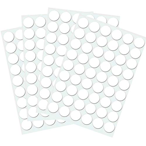 Self-Adhesive Screw Hole Stickers White (21mm) C83039