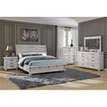 White & Oak Queen Size Bed Y16930