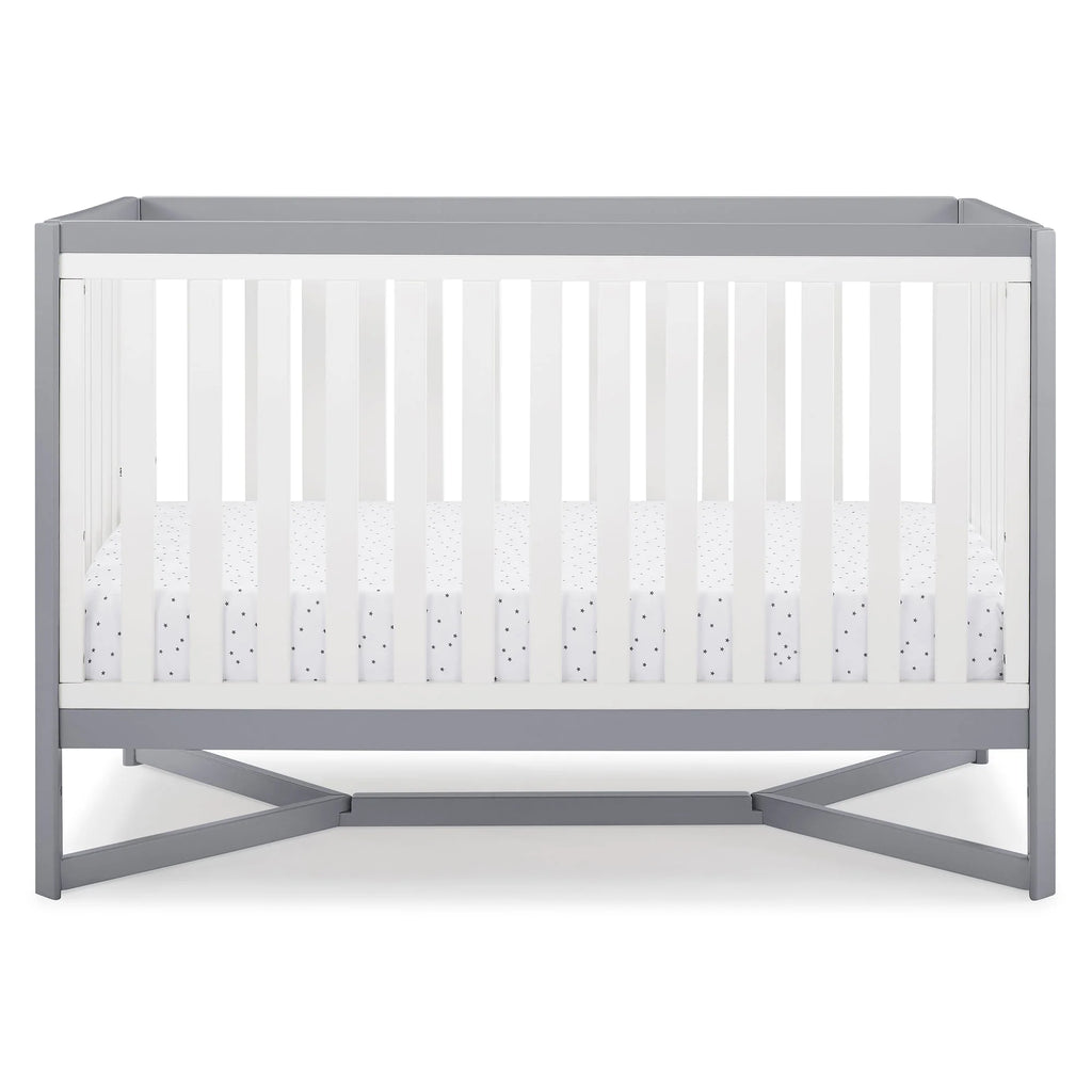 White/Gray 4-in-1 Convertible Crib K41766